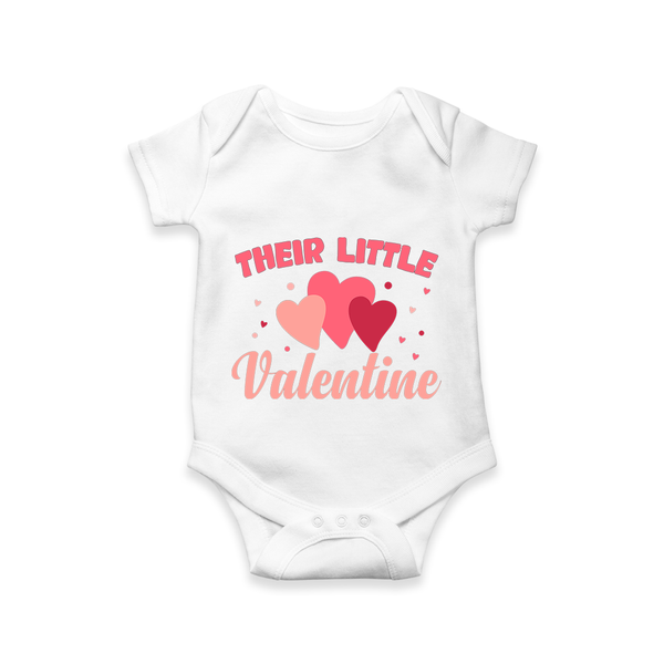 Their little Valentine Family Combo Baby Romper - WHITE - New Born (Chest 14")