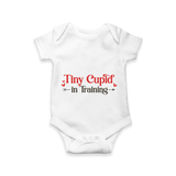 Tiny Cupid in Training Matching Family Combo Baby Romper - WHITE - New Born (Chest 14")