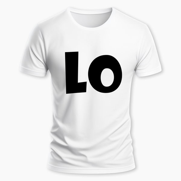 "Lo" Family Combo T-Shirt - WHITE - Small (Chest 36")