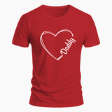 "Daddy" Family Combo T-Shirt - RED - Small (Chest 36")