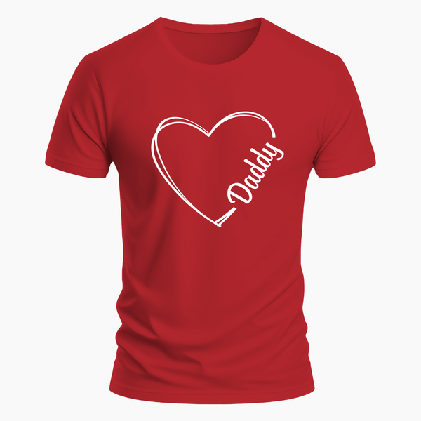 "Daddy" Family Combo T-Shirt - RED - Small (Chest 36")