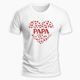 "PAPA" Family Combo T-Shirt - WHITE - Small (Chest 36")