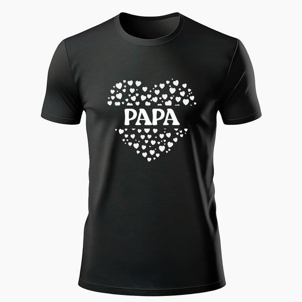 "PAPA" Family Combo T-Shirt - BLACK - Small (Chest 36")