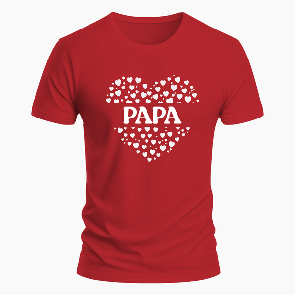 "PAPA" Family Combo T-Shirt - RED - Small (Chest 36")