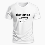 Made for her Family Combo T-Shirt - WHITE - Small (Chest 36")