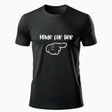 Made for her Family Combo T-Shirt - BLACK - Small (Chest 36")
