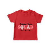 junior love squad Family Combo Kids T-Shirt - RED - 0-5 Months Old (Chest 17")