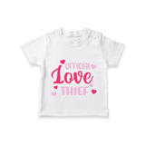 Offical love thief Family Combo kids T-Shirt - WHITE - 0-5 Months Old (Chest 17")