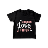 Offical love thief Family Combo kids T-Shirt - BLACK - 0-5 Months Old (Chest 17")