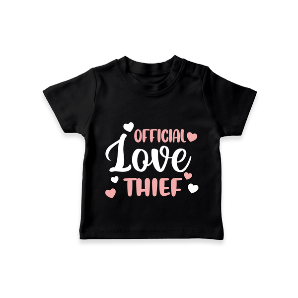 Offical love thief Family Combo kids T-Shirt - BLACK - 0-5 Months Old (Chest 17")