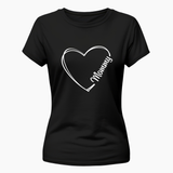 "Mommy"  Family Combo T-Shirt - BLACK - Small (Chest 36")