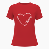 "Mommy"  Family Combo T-Shirt - RED - Small (Chest 36")