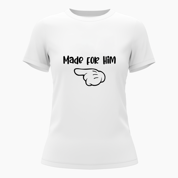Made for Him  Family Combo T-Shirt - WHITE - Small (Chest 36")