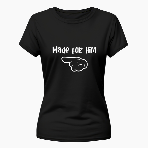 Made for Him  Family Combo T-Shirt - BLACK - Small (Chest 36")