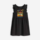 "Step into vibrant hues with our "Vishu Joy" Customised Frock - BLACK - 0 - 6 Months Old (Chest 18")