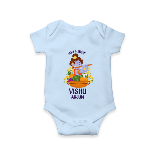 My First Vishu Mithra Personalized Baby Romper – Krishna Vishu Theme Outfit