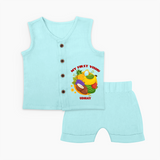 My First Vishu Baby Jabla – Vishu Fruits & Kani Theme - BABY BLUE - 0 - 3 Months Old (Chest 9.8")