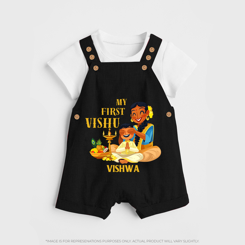 My First Vishu Baby DUNGAREE – Traditional Vishu Family Celebration Theme