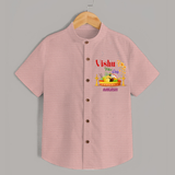 Vishu Vibes Only Baby SHIRT – Traditional Vishu Kani Theme - PEACH - 0 - 6 Months Old (Chest 23")
