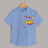 Vishu Vibes Only Baby SHIRT – Traditional Vishu Kani Theme - SKY BLUE - 0 - 6 Months Old (Chest 23")
