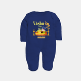 Vishu Vibes Only Baby FULL BODY SUIT – Traditional Vishu Kani Theme - NAVY BLUE - New Born (Chest 7.5")
