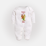 Konna Poo Cutie Baby FULL BODY SUIT – Vishu Flower Theme - WHITE - New Born (Chest 7.5")