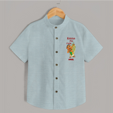 Konna Poo Cutie Baby SHIRT – Vishu Flower Theme - ARCTIC BLUE - 0 - 6 Months Old (Chest 23")