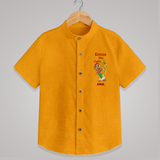 Konna Poo Cutie Baby SHIRT – Vishu Flower Theme - CHROME YELLOW - 0 - 6 Months Old (Chest 23")