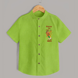 Konna Poo Cutie Baby SHIRT – Vishu Flower Theme - LIME GREEN - 0 - 6 Months Old (Chest 23")