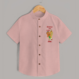 Konna Poo Cutie Baby SHIRT – Vishu Flower Theme - PEACH - 0 - 6 Months Old (Chest 23")
