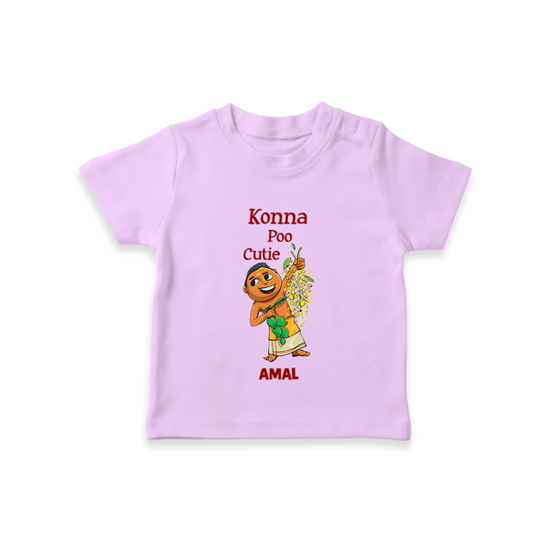 Konna Poo Cutie Baby T-Shirt – Vishu Flower Theme - LILAC - 0-5 Months Old (Chest 17")