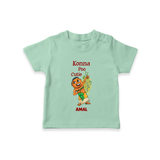 Konna Poo Cutie Baby T-Shirt – Vishu Flower Theme - MINT GREEN - 0-5 Months Old (Chest 17")
