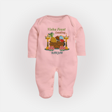 Vishu Feast Loading Baby FULL BODY SUIT – Festive Food & Kani Theme - BABY PINK - New Born (Chest 7.5")