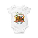 Vishu Feast Loading Baby Romper – Festive Food & Kani Theme - WHITE - New Born (Chest 14")