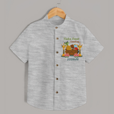 Vishu Feast Loading Baby SHIRT – Festive Food & Kani Theme - GREY - 0 - 6 Months Old (Chest 23")