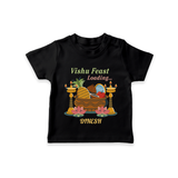 Vishu Feast Loading Baby T-Shirt – Festive Food & Kani Theme - BLACK - 0-5 Months Old (Chest 17")