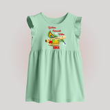 Golden Harvest Vishu Baby BABY FROCK – Krishna Flute & Festive Theme - MINT GREEN - 0 - 3 Months Old (Chest 17")