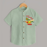 Golden Harvest Vishu Baby SHIRT – Krishna Flute & Festive Theme - MINT GREEN - 0 - 6 Months Old (Chest 23")