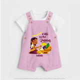 Kutti Vishu Queen Baby DUNGAREE – Girl Festive Theme - BABY PINK - 0 - 5 Months Old (Chest 18")