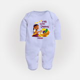Kutti Vishu Queen Baby FULL BODY SUIT – Girl Festive Theme - BABY BLUE - New Born (Chest 7.5")