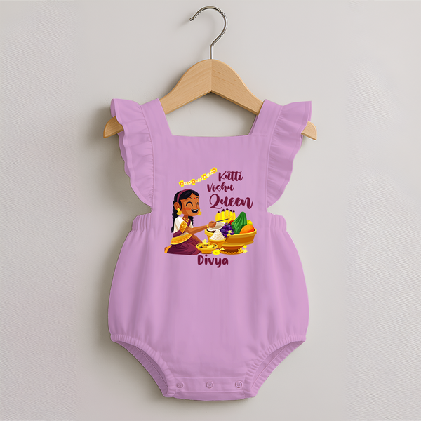 Kutti Vishu Queen Baby ROMPER FROCK – Girl Festive Theme - BABY PINK - 0 - 3 Months Old (Chest 19")