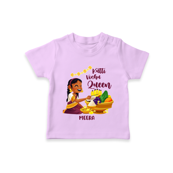 Kutti Vishu Queen Baby T-Shirt – Girl Festive Theme - LILAC - 0-5 Months Old (Chest 17")