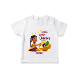 Kutti Vishu Queen Baby T-Shirt – Girl Festive Theme - WHITE - 0-5 Months Old (Chest 17")