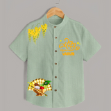 Traditional Vishu Kani Kids Shirt – Kerala Festive Ethnic Theme - MINT GREEN - 0 - 6 Months Old (Chest 23")