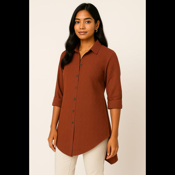 Textured Rust Shirt (Women)