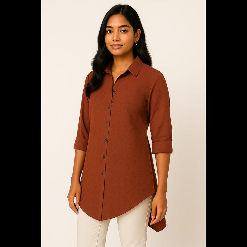 Textured Rust Shirt (Women)