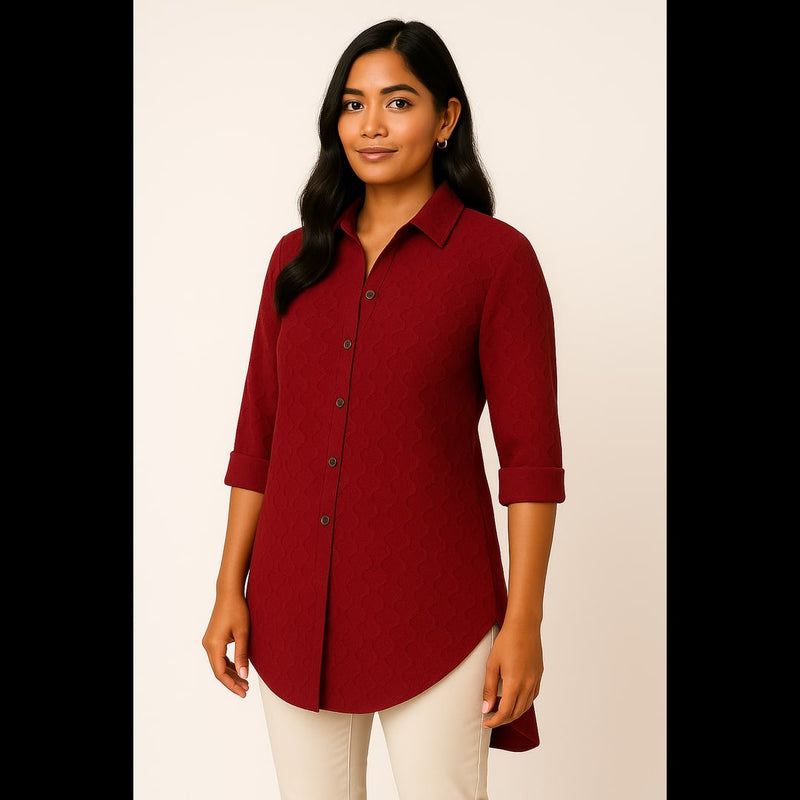 Textured Wine Shirt (Women)