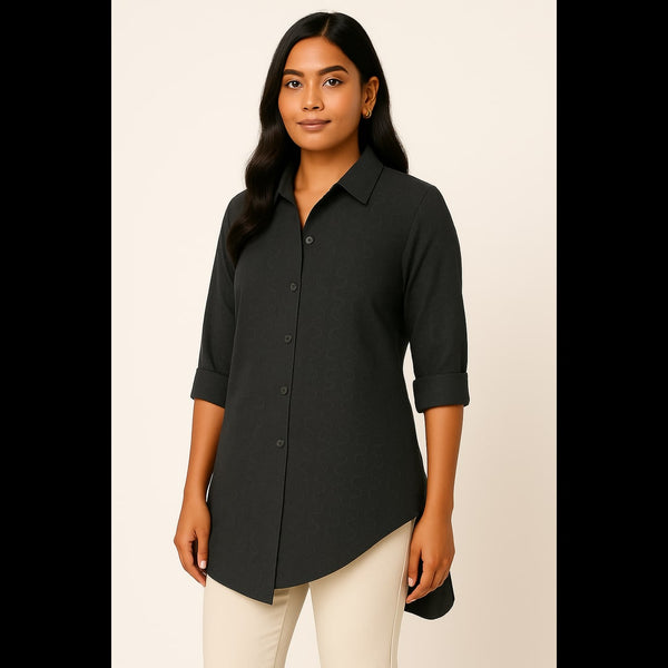 Textured Black Shirt (Women)