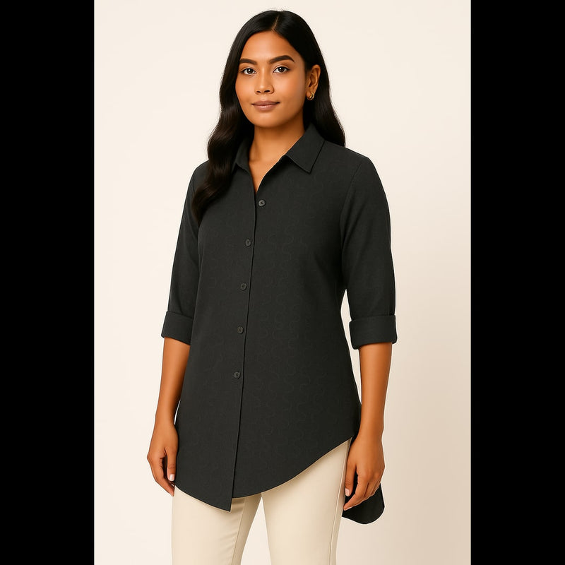Textured Black Shirt (Women)