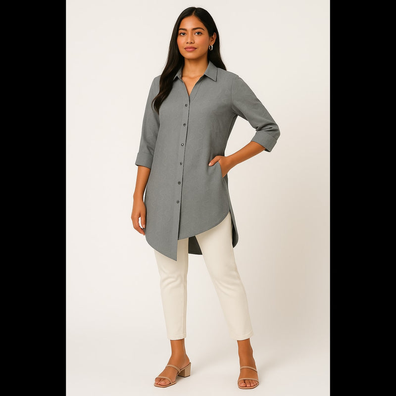 Textured Charcoal Shirt (Women)